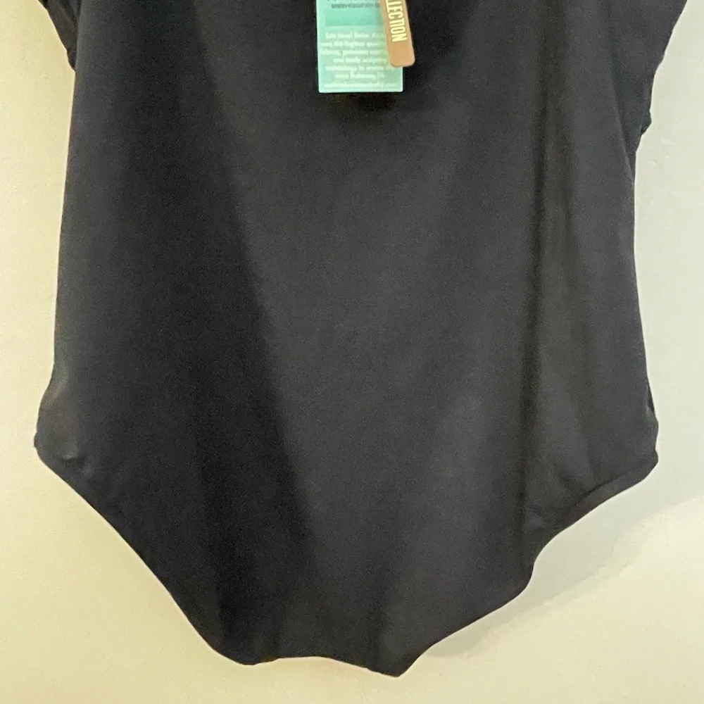 Sea Level Australia Swimsuit Sz 10 Longline Black One Piece Dark Romance NWT - Picture 8 of 11